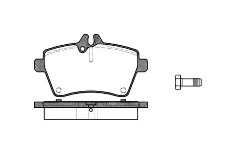 Комплект тормозных колодок, дисковый тормоз MERCEDES-BENZ B-CLASS, REMSA (114400)