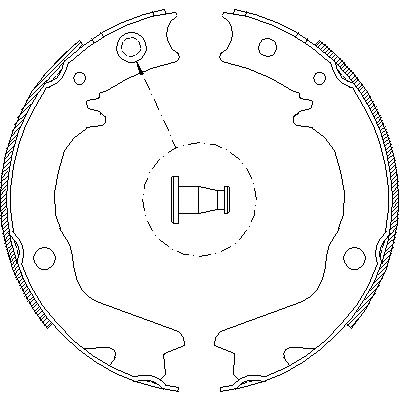 Комплект тормозных колодок, стояночный тормоз SUBARU LEGACY, MITSUBISHI GTO, WOKING (Z470200)