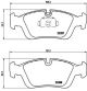 Комплект гальмівних колодок, дискове гальмо ALPINA ROADSTER, BMW Z4, BREMBO (P06024)