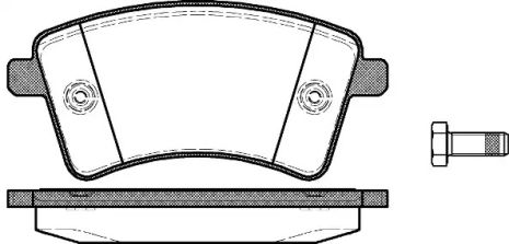 Комплект тормозных колодок, дисковый тормоз MERCEDES-BENZ CITAN, RENAULT KANGOO, REMSA (135100)