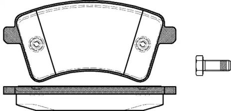 Комплект тормозных колодок, дисковый тормоз MERCEDES-BENZ CITAN, RENAULT KANGOO, REMSA (135100)