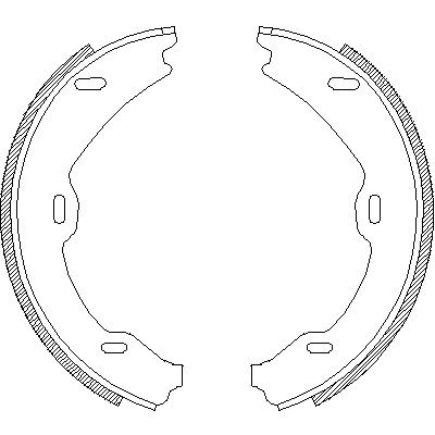 Комплект тормозных колодок, стояночный тормоз MERCEDES-BENZ S-CLASS, REMSA (470601)