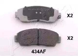 Комплект гальмівних колодок, дискове гальмо HONDA CR-V, ASHIKA (5004434)