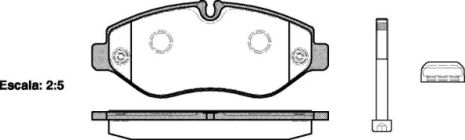 Комплект тормозных колодок, дисковый тормоз IVECO DAILY, REMSA (124510)