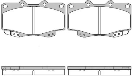 Комплект тормозных колодок, дисковый тормоз TOYOTA HILUX, REMSA (031522)