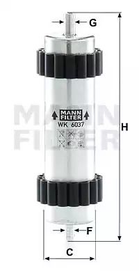 Фільтр паливний AUDI A6, MANN-FILTER (WK6037)