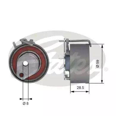 Натяжний ролик ременя ГРМ NISSAN KUBISTAR, PROTON SAVVY, GATES (T43126)