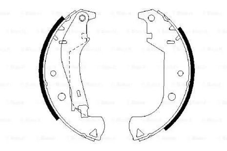 Комплект гальмівних колодок FIAT Doblo/Albea/Siena/Petra -05, BOSCH (0986487626)