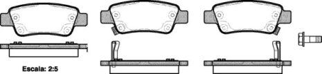 Комплект тормозных колодок, дисковый тормоз HONDA CR-V, REMSA (129002)