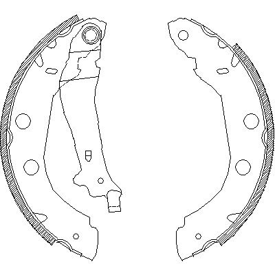 Комплект гальмівних колодок RENAULT KANGOO, NISSAN KUBISTAR, WOKING (Z441500)