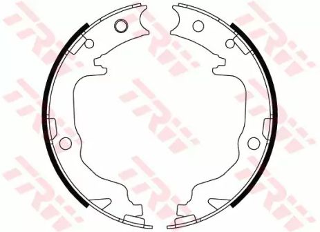 Комплект гальмівних колодок, гальмо стоянки MITSUBISHI ASX, TRW (GS8804)