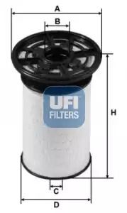 Фільтр паливний FIAT DUCATO 2.3 JTD 18-, UFI (2607600)