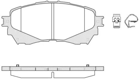 Комплект гальмівних колодок, дискове гальмо MAZDA 6, REMSA (153804)