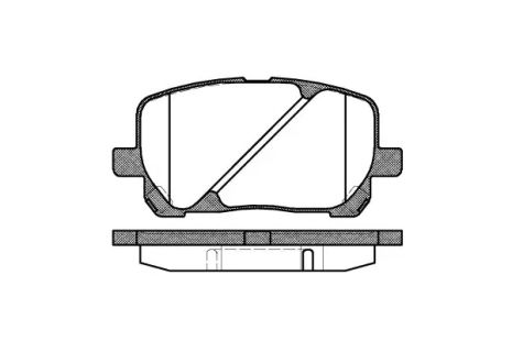 Комплект гальмівних колодок, дискове гальмо TOYOTA AVENSIS, WOKING (P854300)