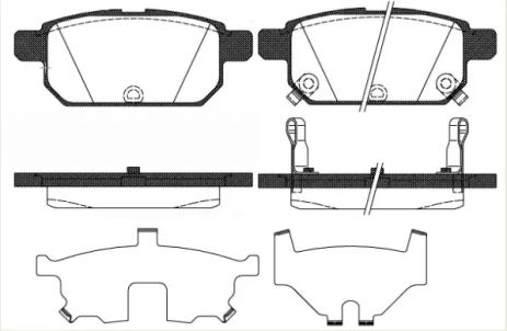 Комплект гальмівних колодок, дискове гальмо SUZUKI BALENO, WOKING (P1571302)