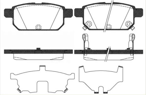 Комплект тормозных колодок, дисковый тормоз SUZUKI BALENO, REMSA (147102)