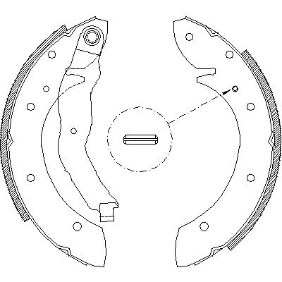 Комплект гальмівних колодок PEUGEOT 405, RENAULT SCÉNIC, REMSA (439601)