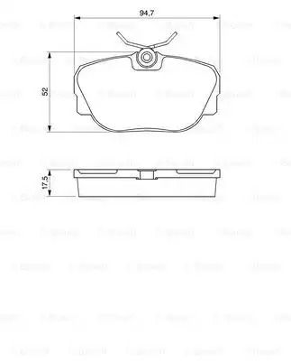 Комплект тормозных колодок, дисковый тормоз BMW 3, BOSCH (0986491730)