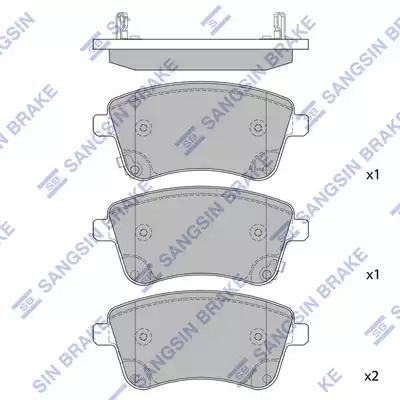 Комплект гальмівних колодок, дискове гальмо HYUNDAI ix20, KIA VENGA, HI-Q (SP1515)