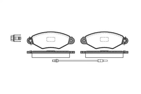 Комплект гальмівних колодок, дискове гальмо NISSAN KUBISTAR, RENAULT KANGOO, REMSA (064301)