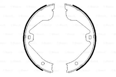 Комплект тормозных колодок, стояночный тормоз AUDI A7, VW TOUAREG, BOSCH (0986487705)