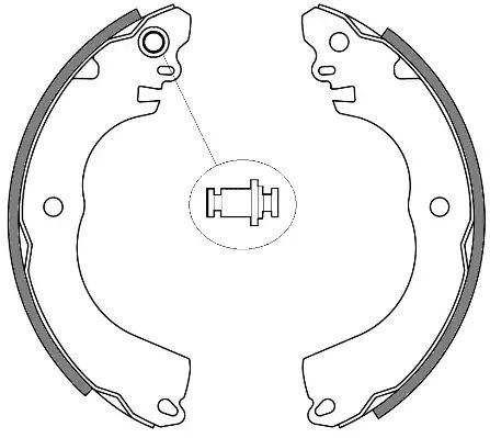 Комплект гальмівних колодок PEUGEOT ION, CITROËN C-ZERO, NISSAN TIIDA 07 - задн., REMSA (425700)