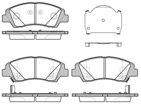 Колодки передні гальмівні Hyundai i10 1.0-1.2 13-, WOKING (P1483302)