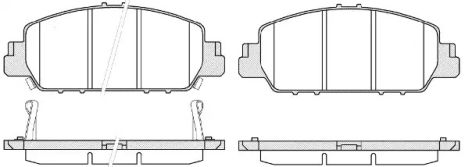 Комплект тормозных колодок, дисковый тормоз HONDA HR-V, WOKING (P1448302)