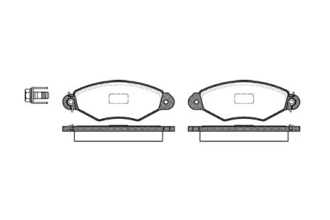 Комплект гальмівних колодок, дискове гальмо BMW 2, RENAULT KANGOO, REMSA (064300)