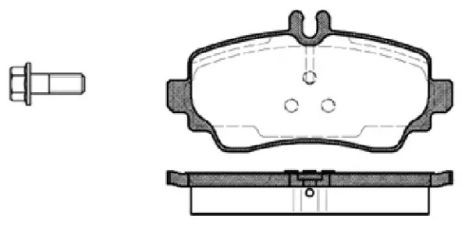 Комплект тормозных колодок, дисковый тормоз MERCEDES-BENZ A-CLASS, REMSA (065000)