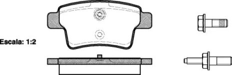 Комплект тормозных колодок, дисковый тормоз CITROËN C4, REMSA (124100)