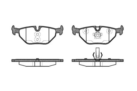 Комплект тормозных колодок, дисковый тормоз MG (NANJING), ROEWE (SAIC), REMSA (026540)