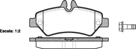 Комплект тормозных колодок, дисковый тормоз MERCEDES-BENZ SPRINTER, VW CRAFTER, REMSA (124600)