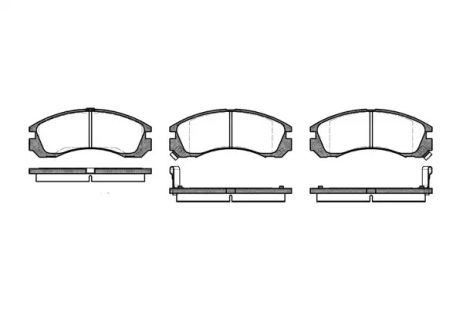 Комплект гальмівних колодок, дискове гальмо PEUGEOT 4007, CITROËN C-CROSSER, REMSA (035402)