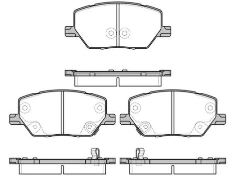 Комплект тормозных колодок, дисковый тормоз FIAT 500X, JEEP RENEGADE, WOKING (P1740302)