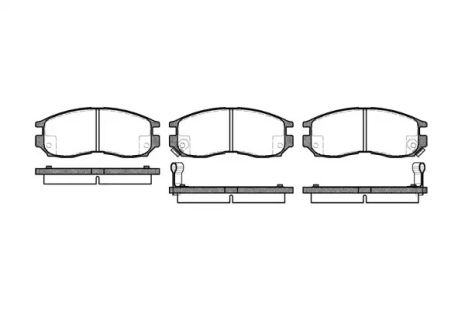 Комплект гальмівних колодок, дискове гальмо CHANGAN ALSVIN, CHRYSLER SEBRING, REMSA (046002)