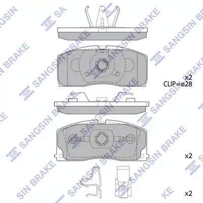 Комплект тормозных колодок, дисковый тормоз HAFEI LOBO, GEELY CK, HI-Q (SP2154)