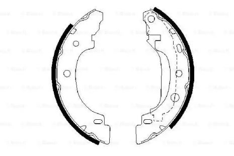 Комплект гальмівних колодок NISSAN KUBISTAR, RENAULT KANGOO, BOSCH (0986487570)