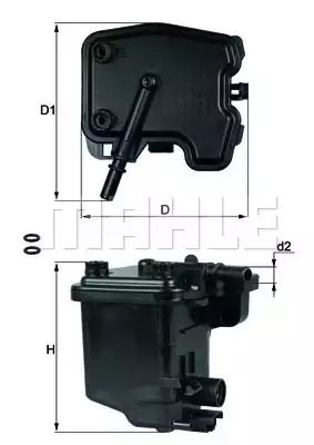 Фильтр топливный SANTANA 300/350, MINI MINI, MAHLE/KNECHT (KL431D)