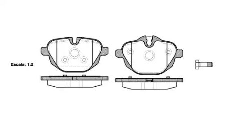 Комплект тормозных колодок, дисковый тормоз ALPINA D3, BMW X3, REMSA (142100)