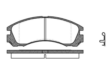 Колодки передні гальмівні MITSUBISHI Outlander 12-/, WOKING (P254322)