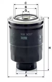 Фильтр топливный PEUGEOT 4008, CITROËN C4, MANN-FILTER (WK9057Z)