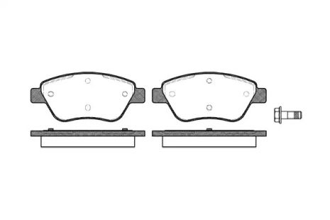 Комплект тормозных колодок, дисковый тормоз FIAT DOBLO, WOKING (P958310)