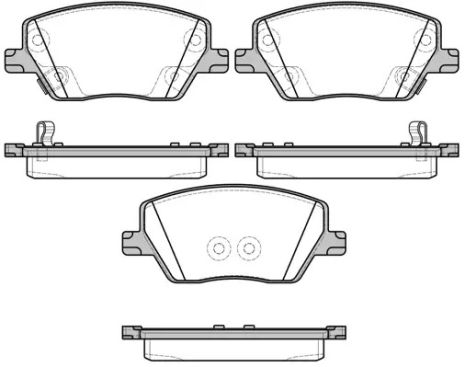 Комплект гальмівних колодок, дискове гальмо FIAT TIPO, REMSA (169502)