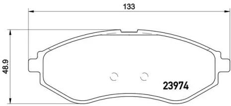 Комплект гальмівних колодок, дискове гальмо HOLDEN BARINA, CHEVROLET AVEO, BREMBO (P24048)