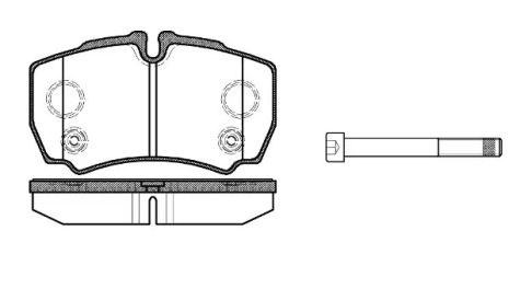 Комплект тормозных колодок, дисковый тормоз FORD TRANSIT, REMSA (084910)