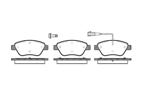 Комплект гальмівних колодок, дискове гальмо SEAT LEON, PEUGEOT BIPPER, REMSA (085801)