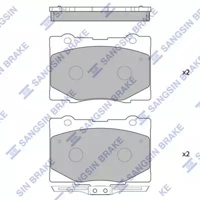 Комплект гальмівних колодок, дискове гальмо HONDA LEGEND, HI-Q (SP4141)