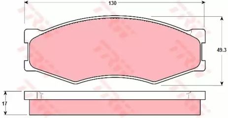 Комплект гальмівних колодок, дискове гальмо LDV CUB, INFINITI M30, TRW (GDB318)