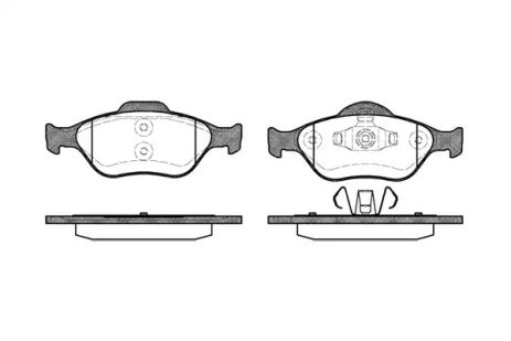 Комплект гальмівних колодок, дискове гальмо MAZDA 2, FORD FIESTA, REMSA (076600)